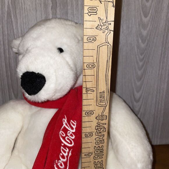 COCA COLA POLAR BEAR 10 Inch Red Scarf Plush Stuffed Traly Hong Kong Ltd - Picture 14 of 15